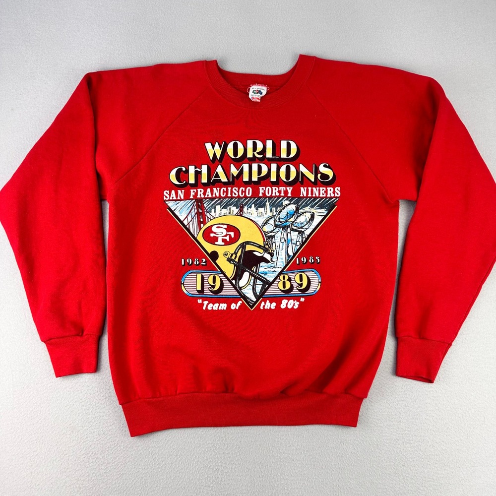 Vintage 1989 San Francisco 49ERS Sweatshirt Mens XL 80s NFL Superbowl Champs USA